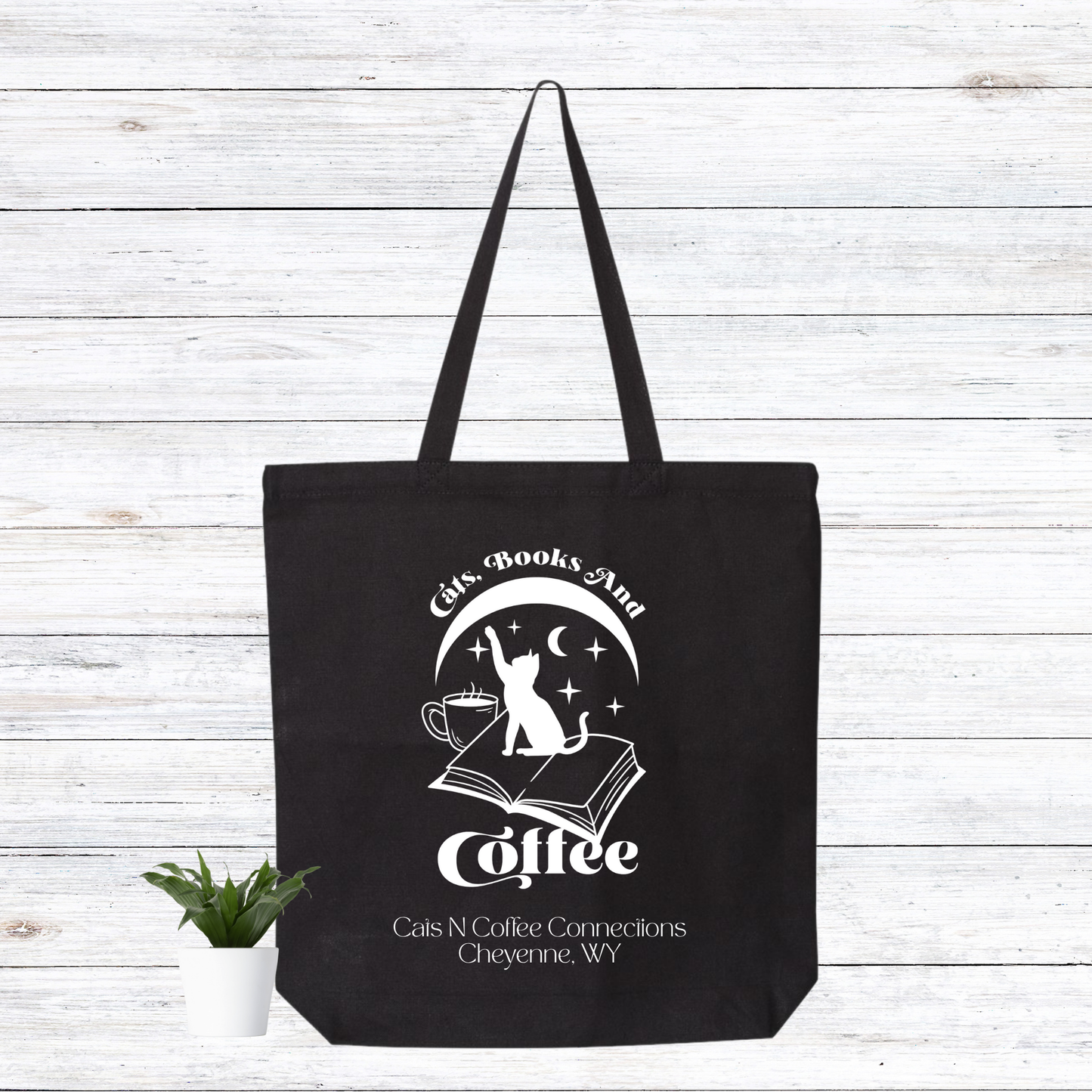 Cats, Books, & Coffee Tote