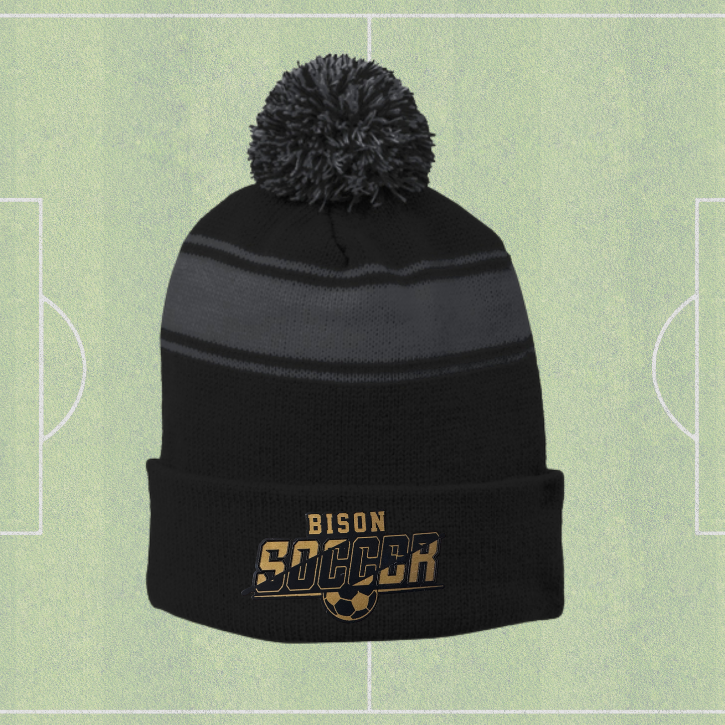 Bison Soccer - Pom Beanie