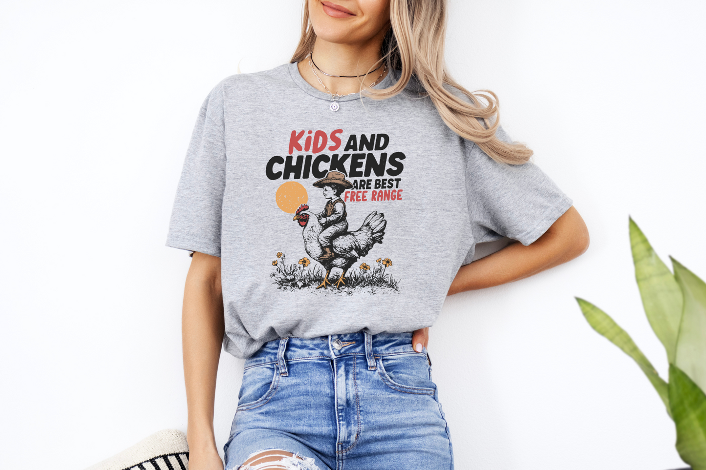 Kids and Chickens - Various Colors Available