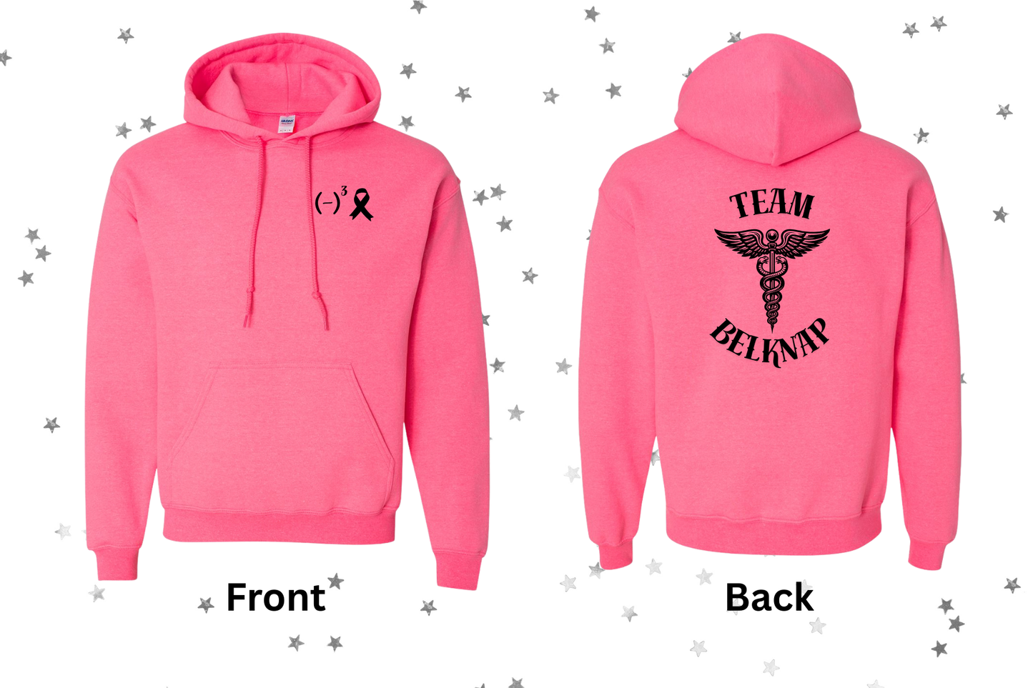 Team Belknap - Hooded Sweatshirt Pink
