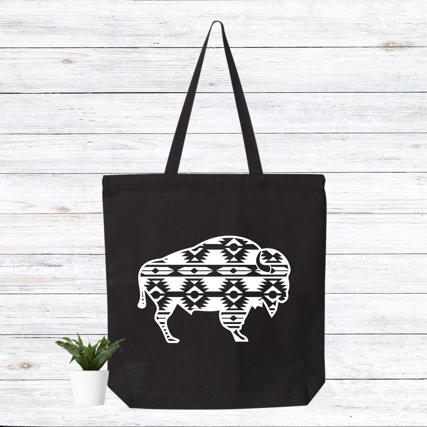 Aztec Bison Tote - Various Colors Available