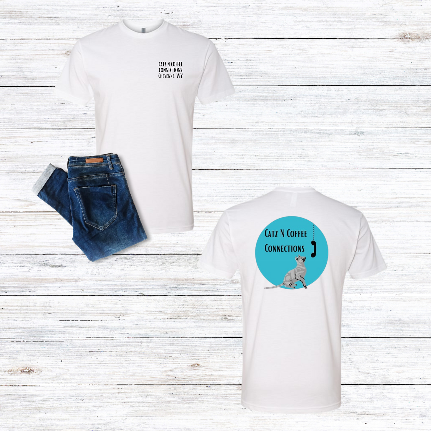 Catz N Coffee Logo Tee