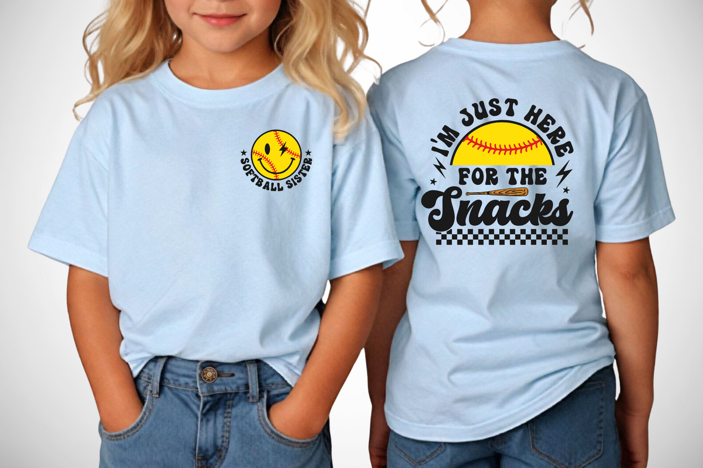 Here for the Snacks (Softball Sister) - Various Colors Available