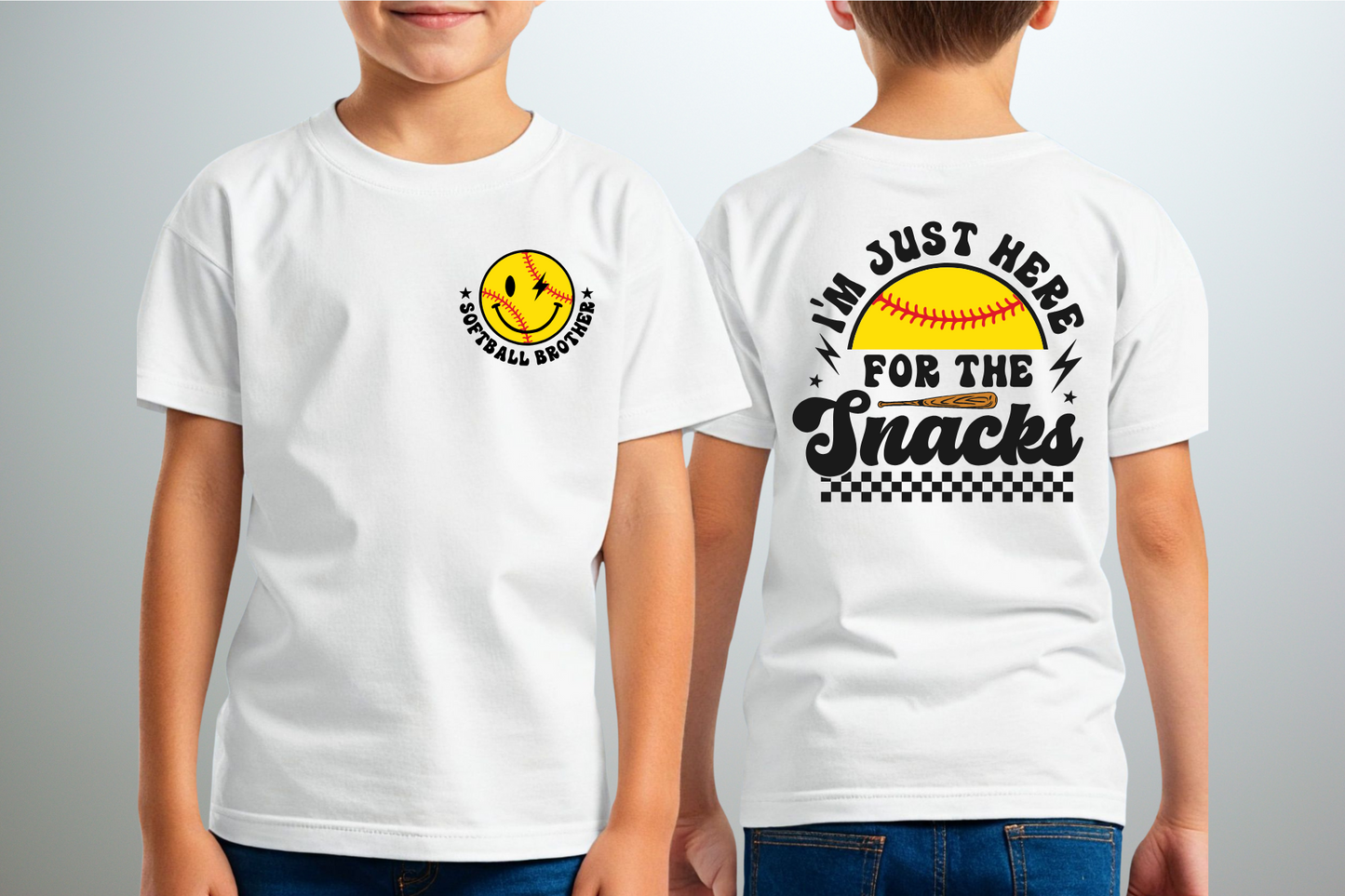 Here for the Snacks (Softball Brother) - Various Colors Available