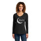 Port & Co Womens Long Sleeve Fan Favorite V-Neck Tee