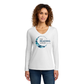 Port & Co Womens Long Sleeve Fan Favorite V-Neck Tee