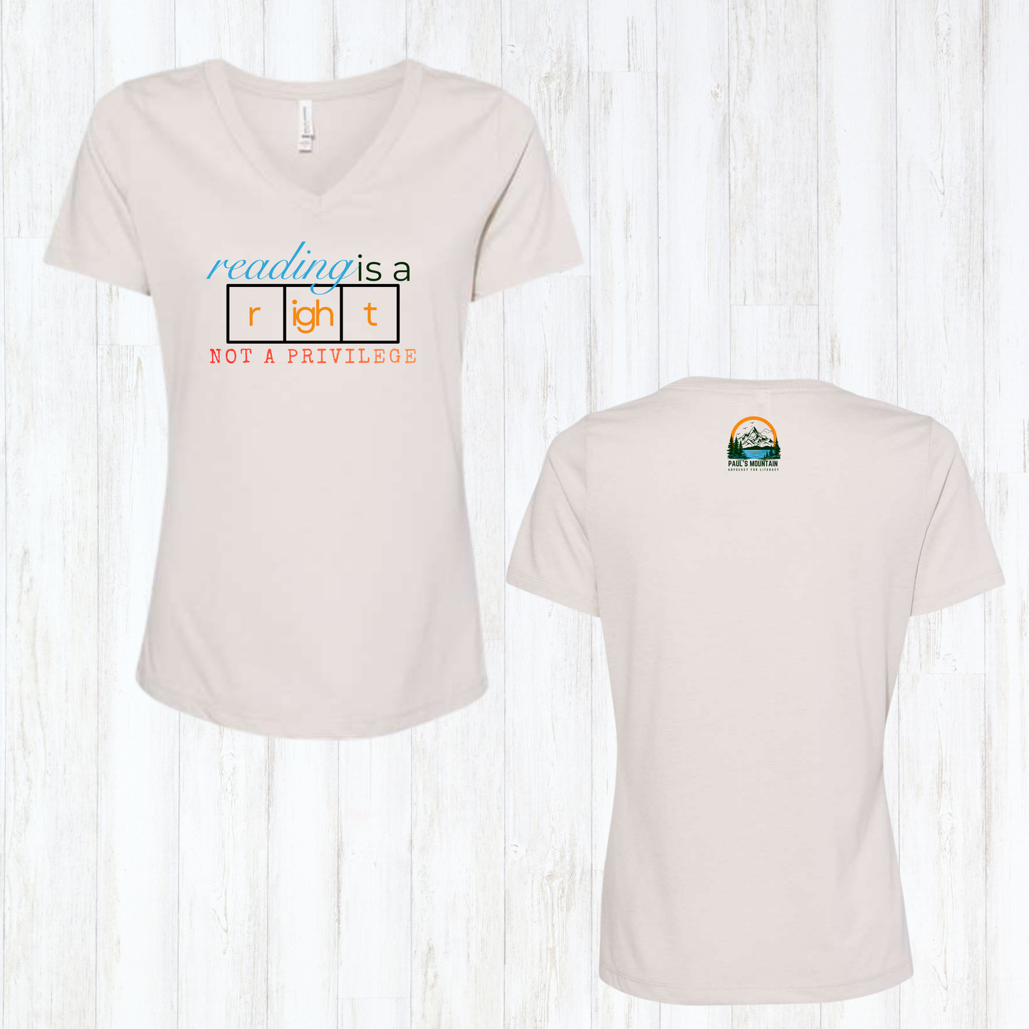 Reading is a Right - Ladies V-Neck