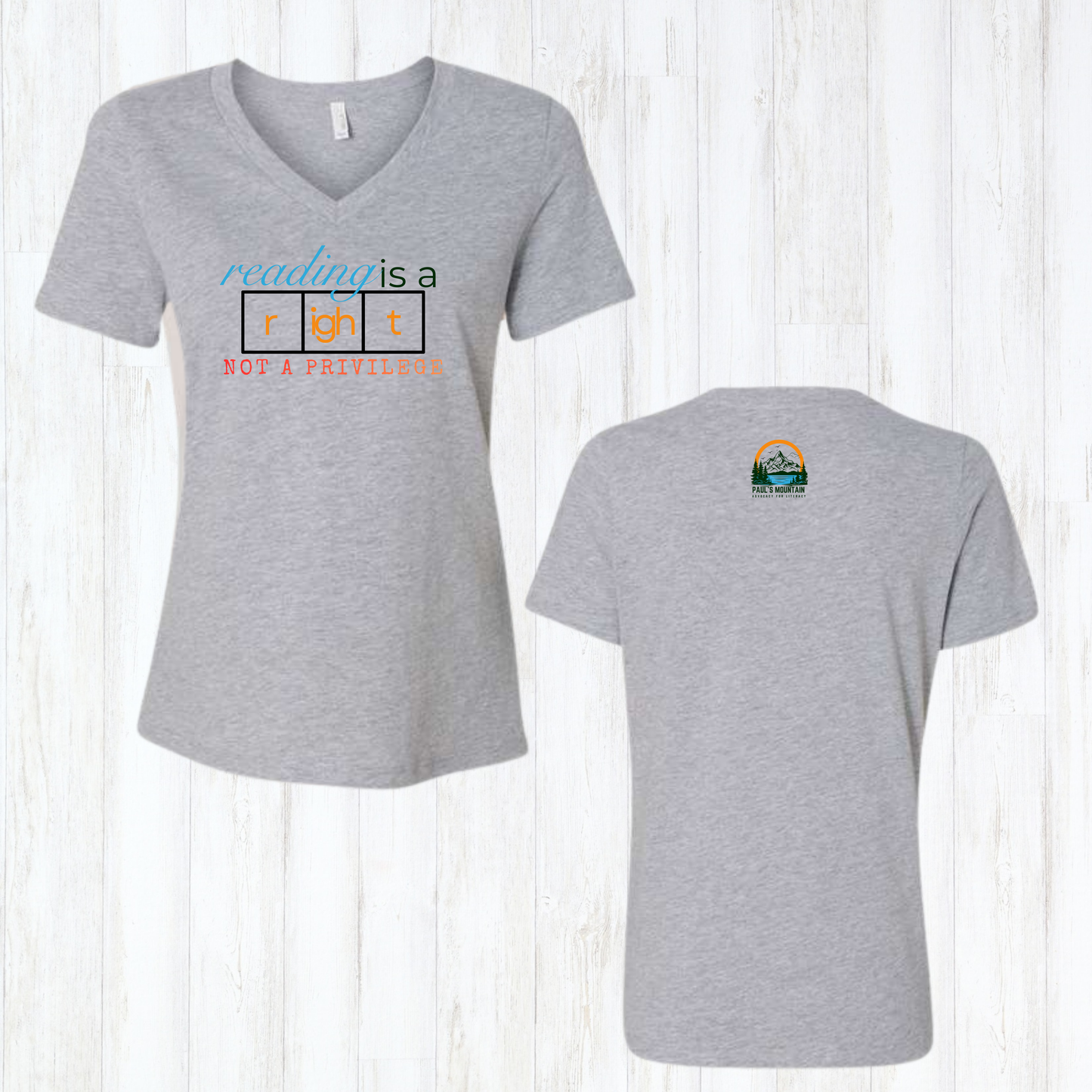 Reading is a Right - Ladies V-Neck