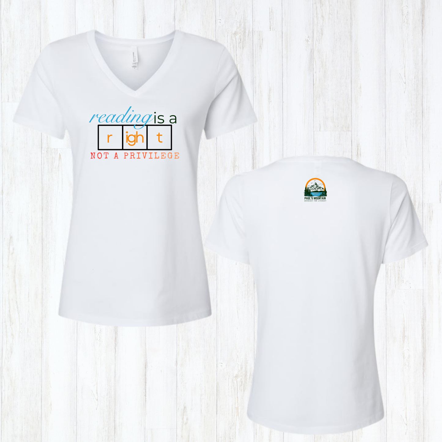 Reading is a Right - Ladies V-Neck