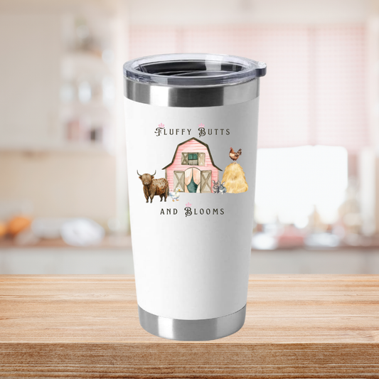 Fluffy Butts & Blooms Logo Tumbler