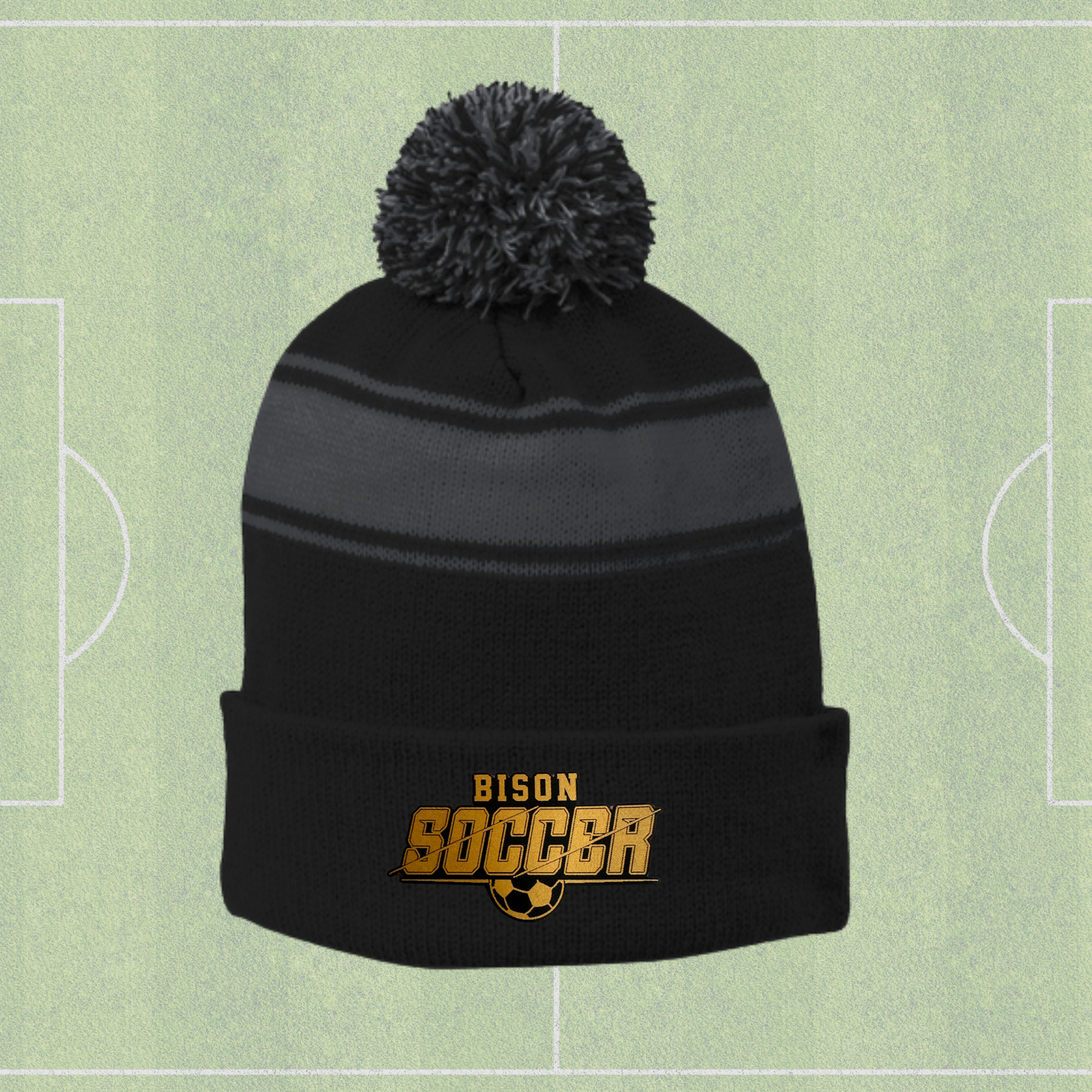 Bison Soccer - Pom Beanie