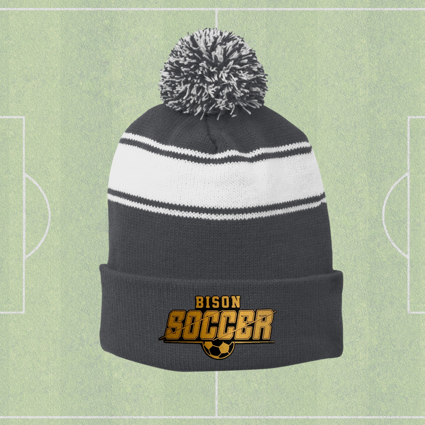 Bison Soccer - Pom Beanie