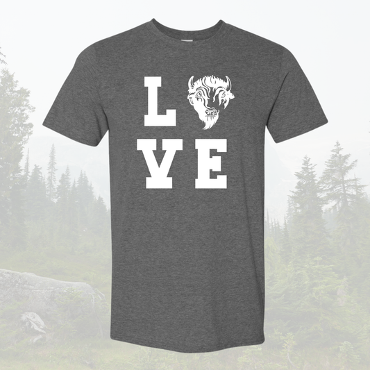 Bison L.O.V.E - Available in Gray or Pink