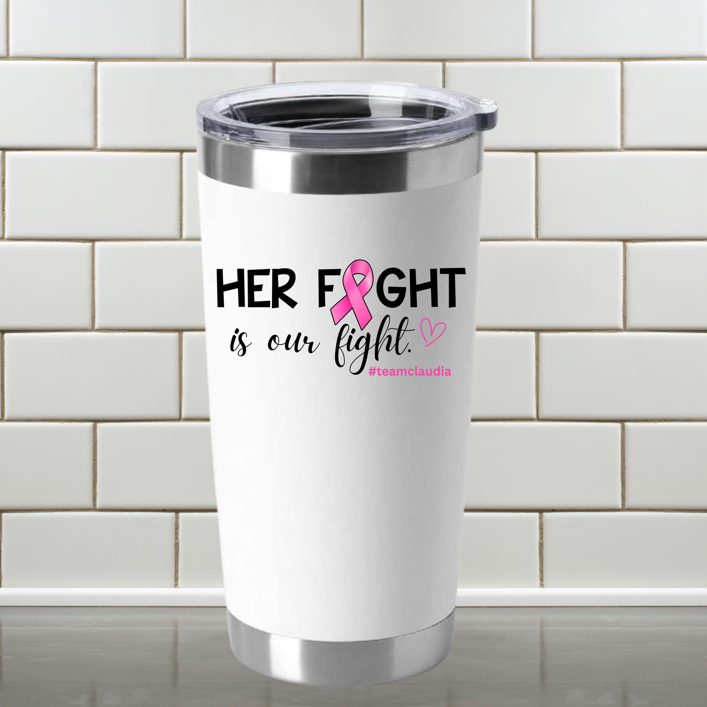 #TeamClaudia Tumbler - Black or White