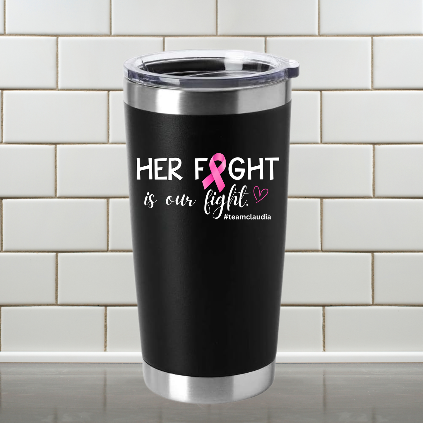 #TeamClaudia Tumbler - Black or White