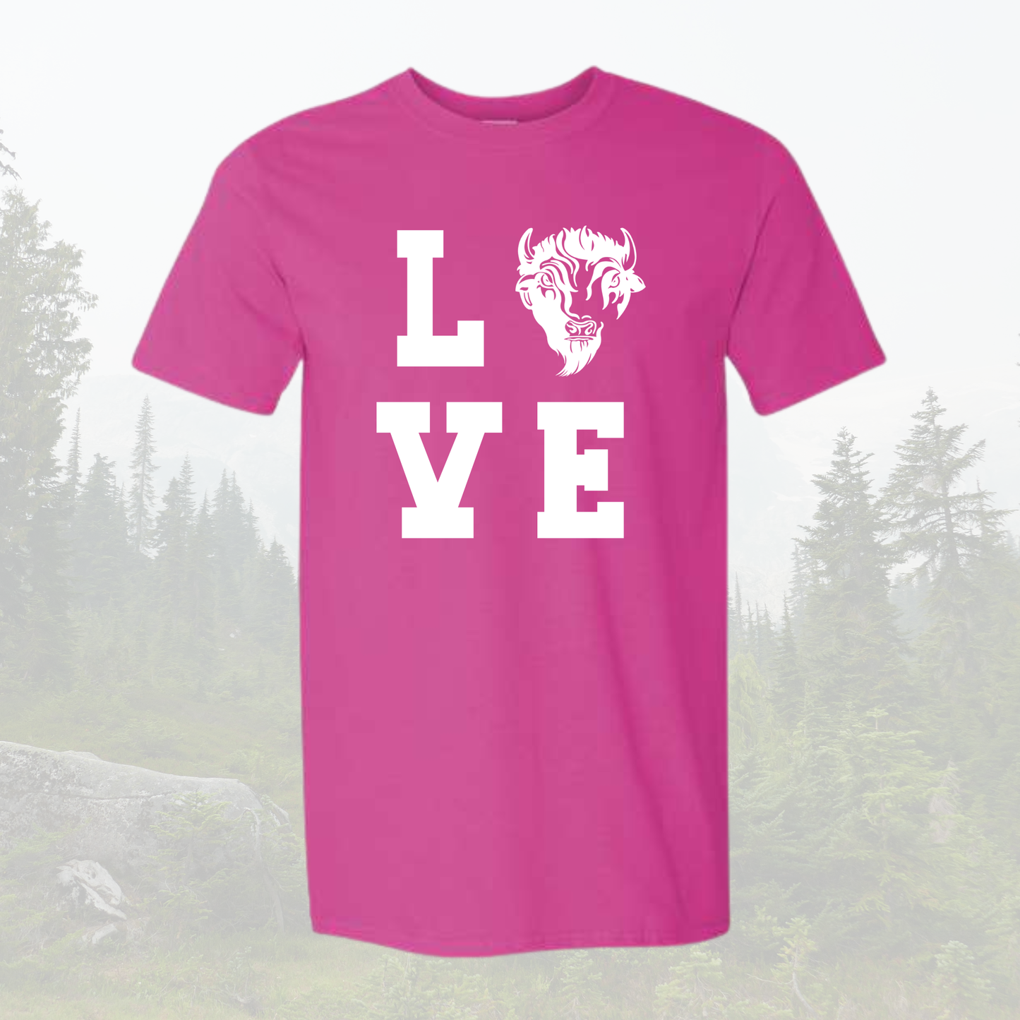 Bison L.O.V.E - Available in Gray or Pink